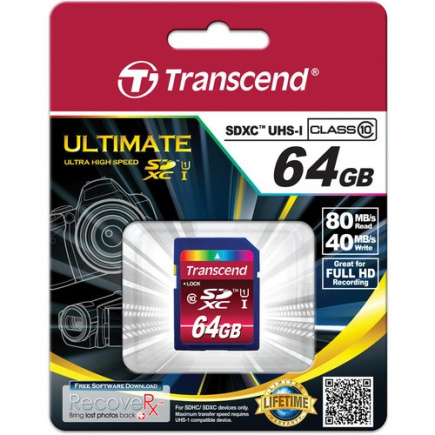 CARD 64GB Transcend SDXC CLASS10 UHS-I CARD