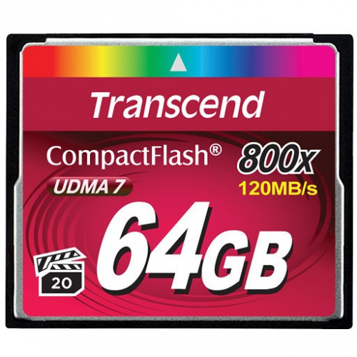 CARD CompactFlash Card 64GB Transcend TS64GCF800. MLC