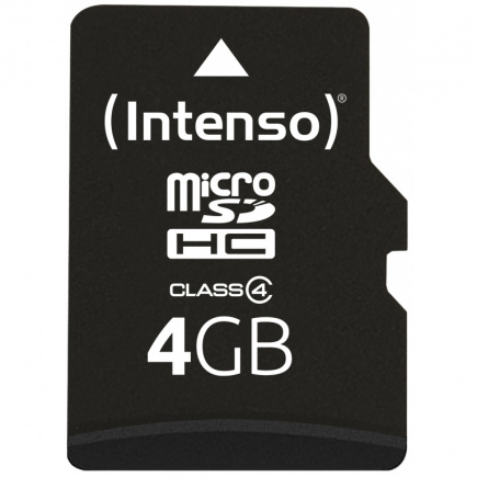 CARD 4GB Intenso MicroHC 21MB/s +Adapter