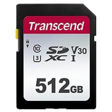 CARD Card 512GB Transcend SDXC SDC300S 100/55 MB/s