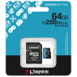CARD KINGSTON 64GB microXC Canvas Go Plus Gen4 200MB/s A2 U3 V30 Card + Adapter