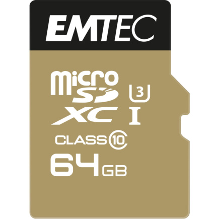 CARD Emtec m64GB UHS-I U3 V30 A1 SpeedIN Pro + Adapter