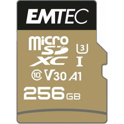 CARD Emtec m256GB UHS-I U3 V30 A1 SpeedIN Pro + Adapter