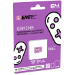 CARD Emtec m64GB UHS-I U3 V30 A1 Gaming Purple