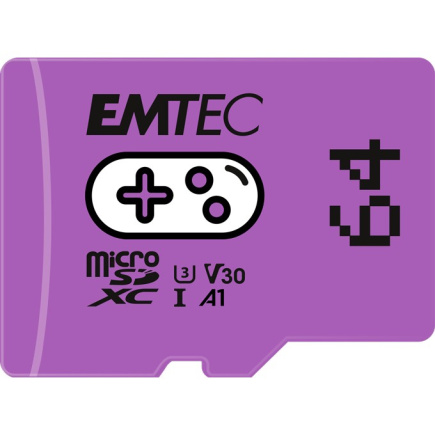CARD Emtec m64GB UHS-I U3 V30 A1 Gaming Purple