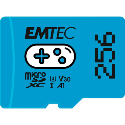 CARD Emtec m256GB UHS-I U3 V30 A1 Gaming Blue