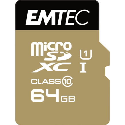 CARD Emtec m64GB UHS-I U1 EliteGold + Adapter
