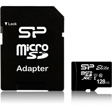CARD Micro128GB Silicon Power UHS-1 Elite/CL.10 inkl. Adap