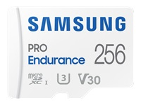 SAMSUNG PRO Endurance microSD Class10 256GB incl adapter R100/W30 up to 140160 hours