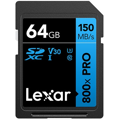 CARD Lexar SDXC 800x Pro 64GB 150MB/s C10 V10 U1