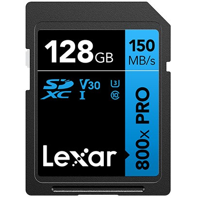 CARD Lexar SDXC 800x Pro 128GB 150MB/s C10 V30 U3