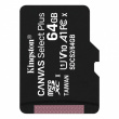 Kingston Memory card microSD 64GB Canvas Select Plus 100MB/s