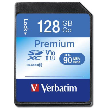 CARD 128GB Verbatim Premium XC 90MB/s