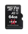 GOODRAM Memory card microSD IRDM 64GB UHS-I U3 A2 + adapter