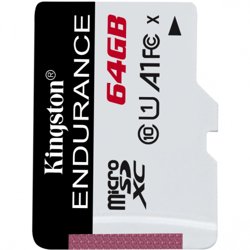 CARD 64GB KINGSTON microXC Endurance 95R/45W C10 A1 UHS-I Card Only
