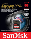SanDisk Extreme Pro SDXC 256GB 200/140 MB/s V30 UHS-I