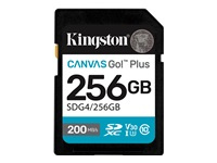 KINGSTON 256GB SDXC Canvas Go Plus Gen4 200MB/s C10 UHS-I U3 V30