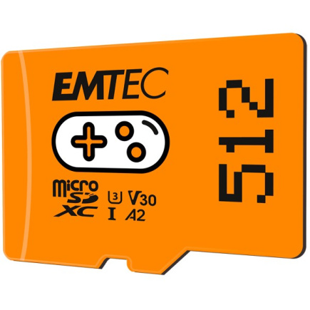 CARD Emtec m512GB UHS I U3 V30 A2 Gaming Orange