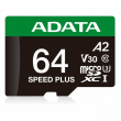 Adata microSD Speed Plus card 64GB UHS1 U3 V30 A2 160/140 MB/s