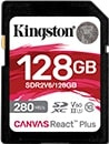 KINGSTON 128GB CANVAS REACT PLUS SDXC UHS-II 280R/100W U3 V60 FOR FULL HD/4K F-SDR2V6/128GB