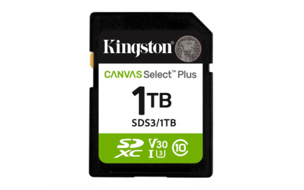 Kingston Memory card SD 1TB Canvas Select Plus Gen3 150MB/s