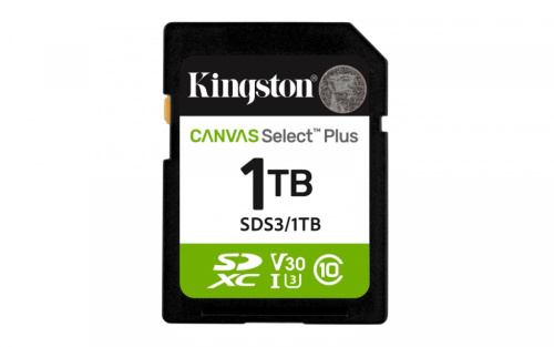 Kingston Memory card SD 1TB Canvas Select Plus Gen3 150MB/s