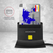 Axagon CRE-SM2 smart card reader Indoor USB USB 2.0 Black