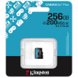 CARD KINGSTON 256GB microXC Canvas Go Plus Gen4 200R A2 U3 Single Pack w/o ADP