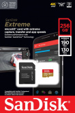 SanDisk Extreme microSDXC 256GB 190/130 MB/s A2 V30 U3