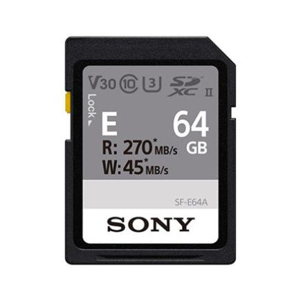 Sony | UHS-II Memory Card | SF-E SDXC Class10 | 64 GB | SDXC Memory Card | Flash memory class U3, V30