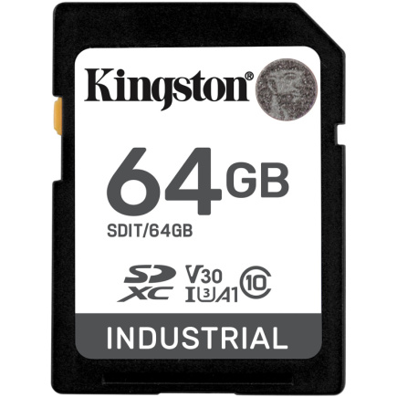 CARD Card 64GB Kingston XC Industrial -40C to 85C retail