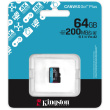 CARD KINGSTON 64GB microXC Canvas Go Plus Gen4 200R A2 U3 Single Pack w/o ADP