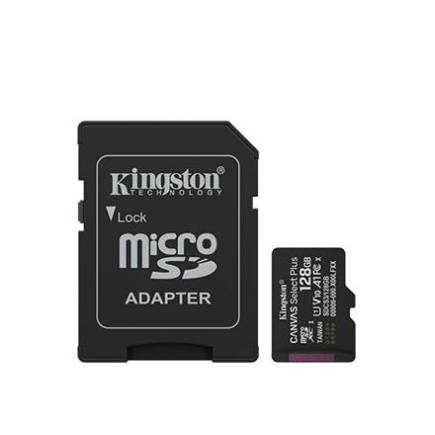 Kingston Canvas Select Plus | 128 GB | microSD | Flash memory class Class 10, UHS-I, U1/U3, video class 10/30, A1