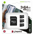 CARD 64GB Kingston Canvas Select Plus microXC 100MB/s +Adapter