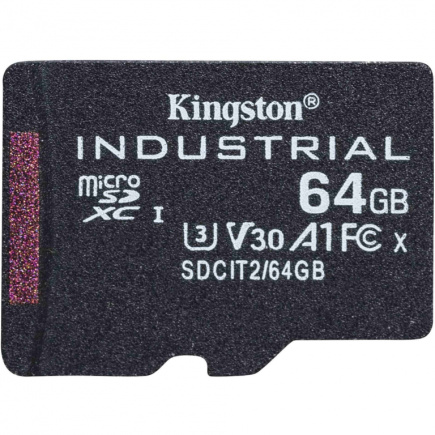 CARD 64GB Kingston Industrial microHC 100MB/s