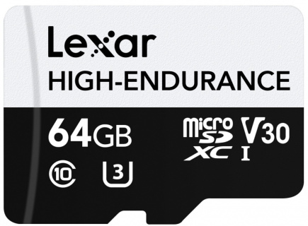 Lexar microSD High Endurance card 64GB C10 A1 U1 V30 100/35MB/s
