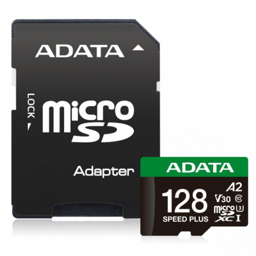 Adata microSD Speed Plus card 128GB UHS1 U3 V30 A2 180/160 MB/s