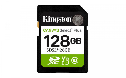 Kingston Memory card 128GB Canvas Select Plus Gen3 150MB/s