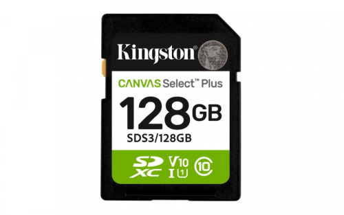 Kingston Memory card 128GB Canvas Select Plus Gen3 150MB/s
