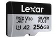 Lexar Memory card microSD 256GB C10 A2 U3 V30 205/150MB/s Silver Plus