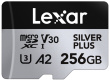 Lexar Memory card microSD 256GB C10 A2 U3 V30 205/150MB/s Silver Plus