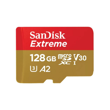 SanDisk Extreme 128 GB MicroSDXC UHS-I Class 10 + adapter SanDisk Extreme 128 GB MicroSDXC UHS-I Class 10 + adapter