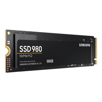 Samsung 980 MZ-V8V500BW - SSD - encrypted - 500 GB - internal - M.2 2280 - PCIe 3.0 x4 (NVMe) - 256-bit AES - TCG Opal Encryption - 3100 MBps (read) / 2600 MBps (write) - 300 TBW 5YW