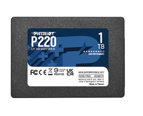 Patriot SSD 1TB P220 550/500 MB/s SATA 3 2.5 inches