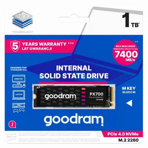 GOODRAM SSD PX700 1TB M.2 PCIe 2280 4x4 7400/6500MB/s