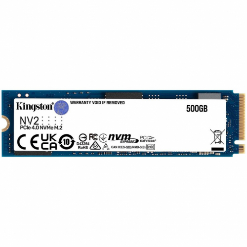Kingston NV2 - SSD - 500 GB - internal - M.2 2280 - PCIe 4.0 x4 (NVMe) - up to 3500/2100MB/s, 3YW