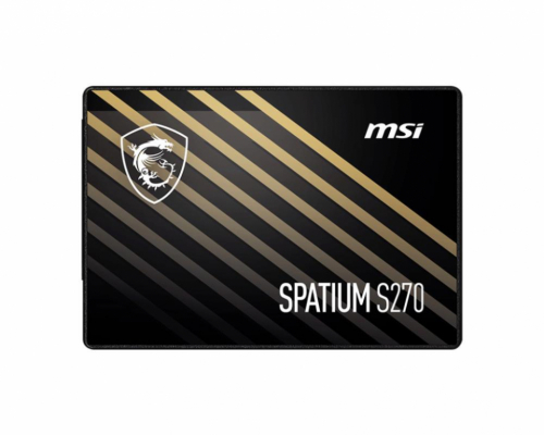 SSD|MSI|SPATIUM S270|240GB|SATA|3D NAND|Write speed 400 MBytes/sec|Read speed 500 MBytes/sec|2,5