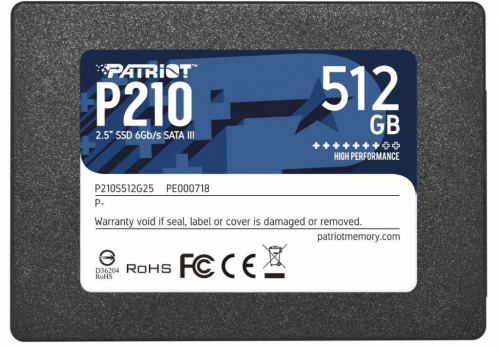 Patriot Disc SSD 512GB P210 520/430 MB/s SATA III 2.5