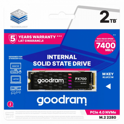 GOODRAM SSD PX700 2TB M.2 PCIe 2280 4x4 7400/6500MB/s
