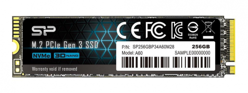 Silicon Power P34A60 M.2 256 GB SSD PCI Express SLC NVMe (SP256GBP34A60M28RR) Bulk